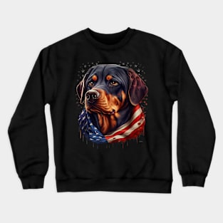 Rottweiler 4th of July Crewneck Sweatshirt